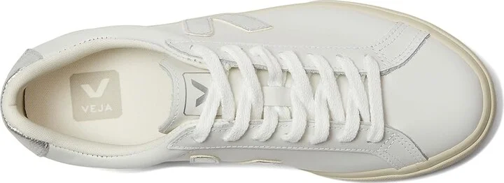 VEJA Esplar Logo Women's Shoes Extra White Silver : EU 42 (US Women's 11) M, Leather - Image 2