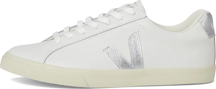 VEJA Esplar Logo Women's Shoes Extra White Silver : EU 42 (US Women's 11) M, Leather - Image 6