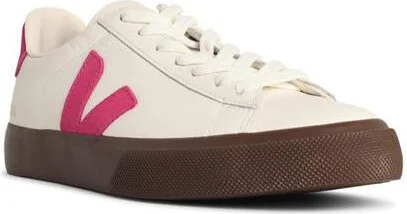 Veja 'Field' White And Fuchsia Leather Sneakers - Image 2