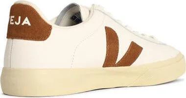 Veja 'Field' White Leather And Cognac Sneakers - Image 3
