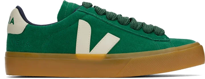 VEJA Green Campo Bold Suede Sneakers