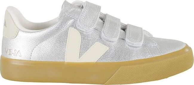 Veja Logo Patch Round Toe Sneakers