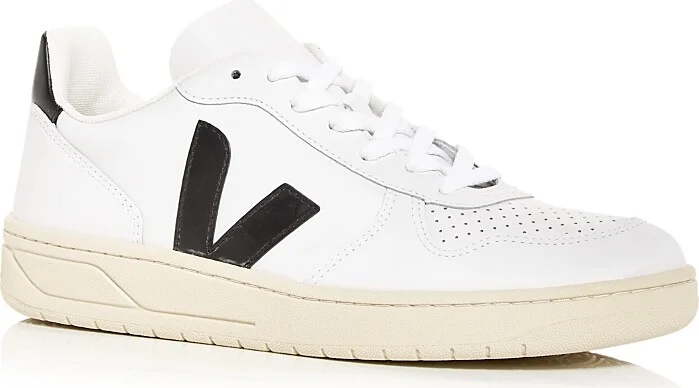 Veja Men's V-10 Low Top Leather Sneakers