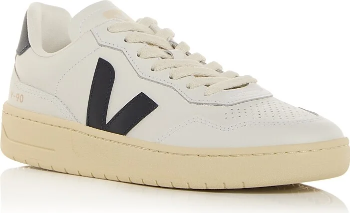 Veja Men's V-90 Low Top Leather Sneakers