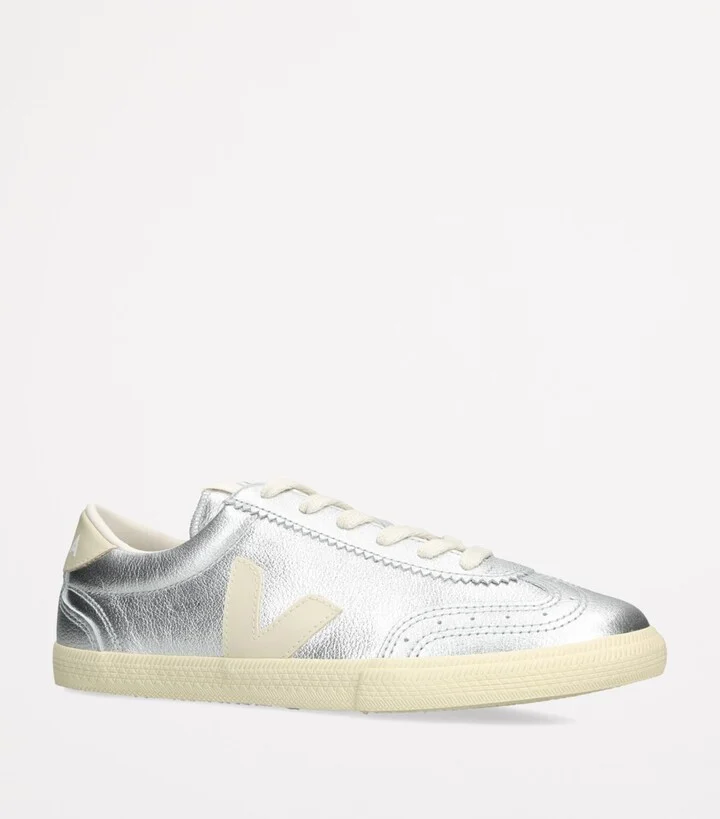 Veja Metallic-Leather Volley Sneakers - Image 3