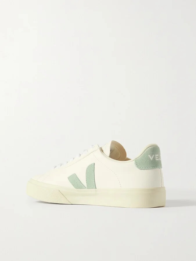 VEJA - + Net Sustain Campo Suede-trimmed Leather Sneakers - White - Image 3