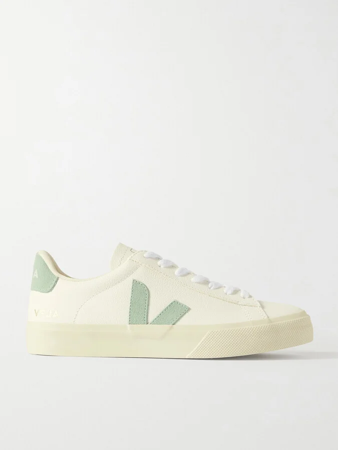 VEJA - + Net Sustain Campo Suede-trimmed Leather Sneakers - White