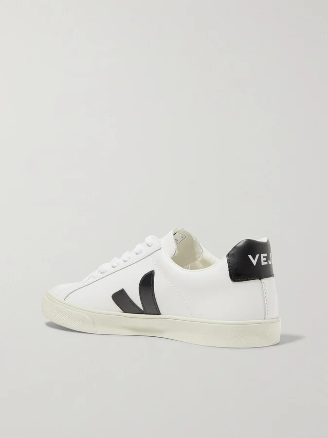 VEJA - + Net Sustain Esplar Rubber-trimmed Leather Sneakers - White - Image 3