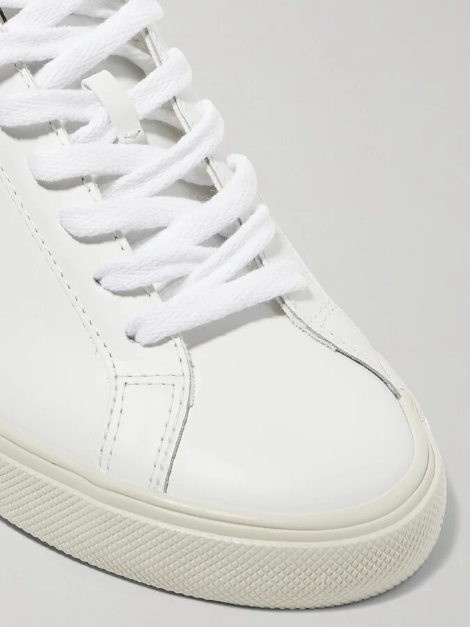 VEJA - + Net Sustain Esplar Rubber-trimmed Leather Sneakers - White - Image 4