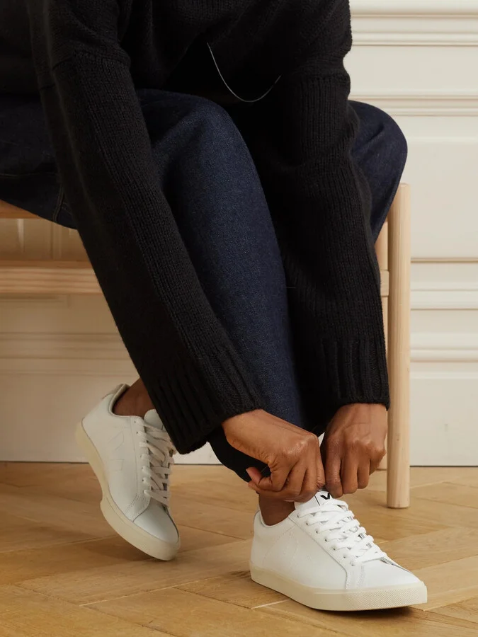 VEJA - + Net Sustain Esplar Suede-trimmed Leather Sneakers - White - Image 2