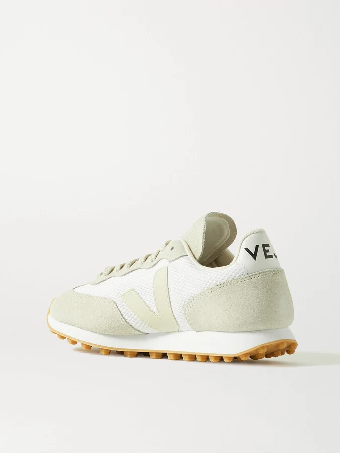 VEJA - + Net Sustain Rio Branco Leather-trimmed Suede And Mesh Sneakers - White - Image 3