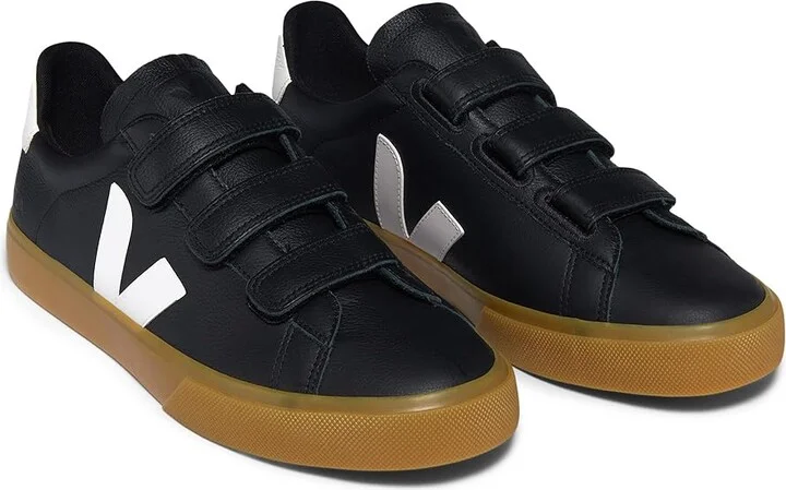 VEJA Recife Logo Men's Shoes Black/White : EU 44 (US Men's 11) M, Leather