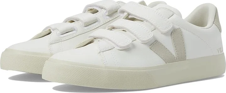 VEJA Recife Logo Men's Shoes Extra White/Natural : EU 44 (US Men's 11) M, Leather