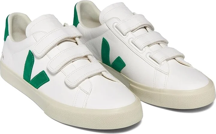 VEJA Recife Logo Women's Shoes Extra White/Emeraude : EU 35 (US Women's 4) M, Leather