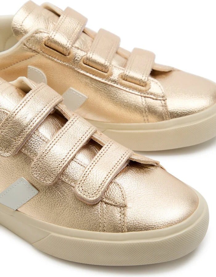 Veja Recife Metallic Leather Sneakers - Image 3