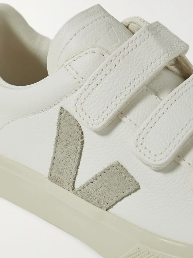 VEJA - Recife Suede-trimmed Leather Sneakers - White - Image 4