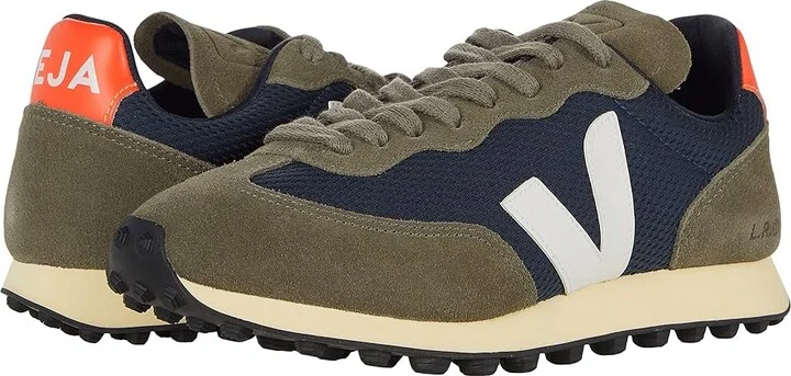 VEJA Rio Branco Women's Shoes Nautico/White/Orange Fluo : EU 36 (US Women's 5) M, Leather/Textile