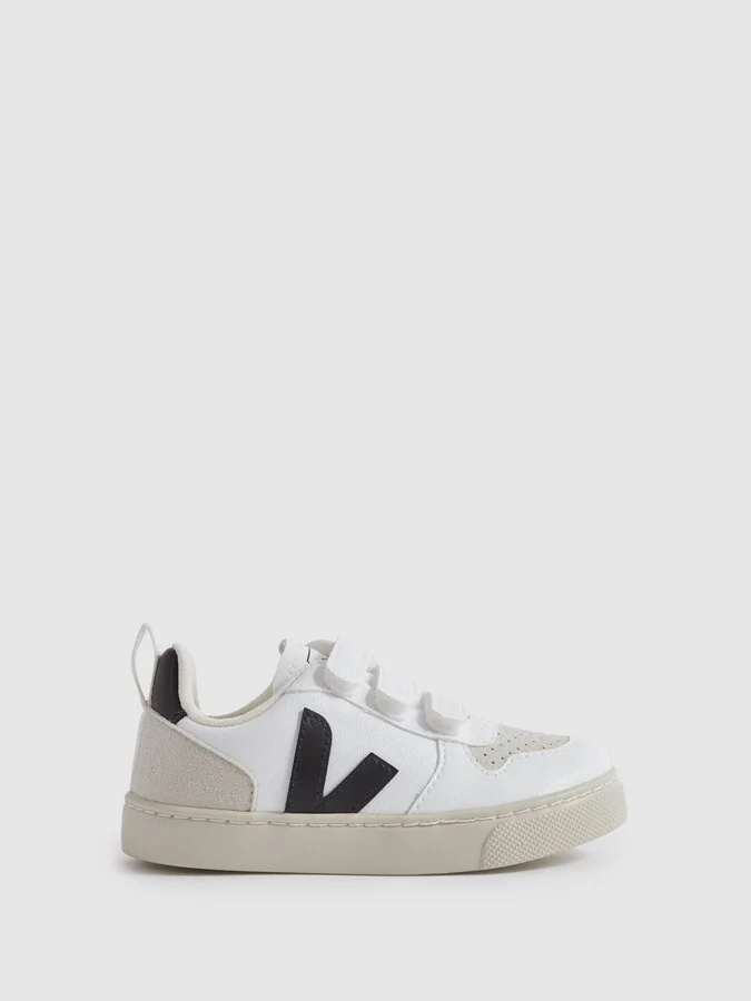 Veja Small Suede Velcro Trainers - Image 3