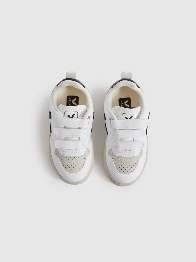 Veja Small Suede Velcro Trainers - Image 4