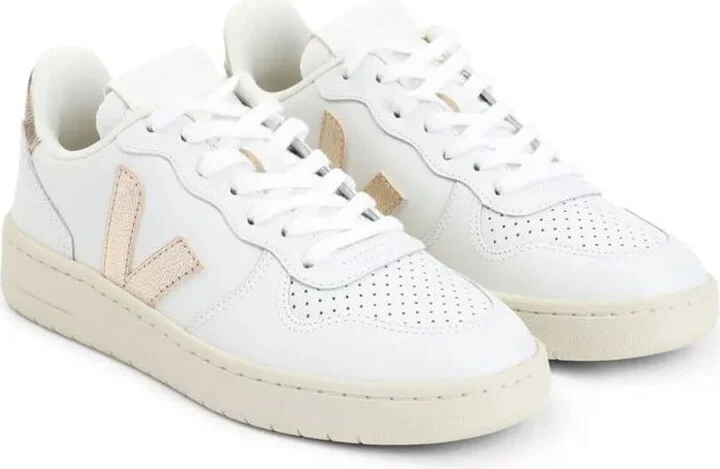 Veja V-10 Leather Extra Sneakers Shoes - Image 3