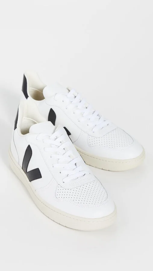 Veja V-10 Leather Sneakers - Image 3