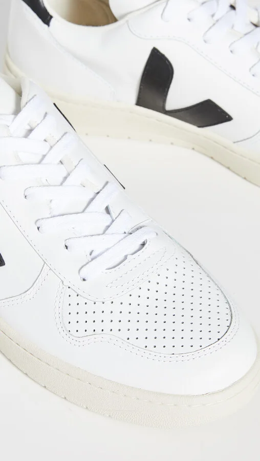 Veja V-10 Leather Sneakers - Image 4