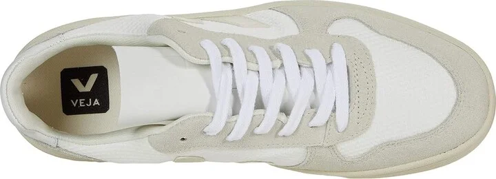 VEJA V-10 Men's Shoes B-Mesh White/Natural/Pierre : EU 39 (US Men's 6) M, Suede/Leather - Image 2