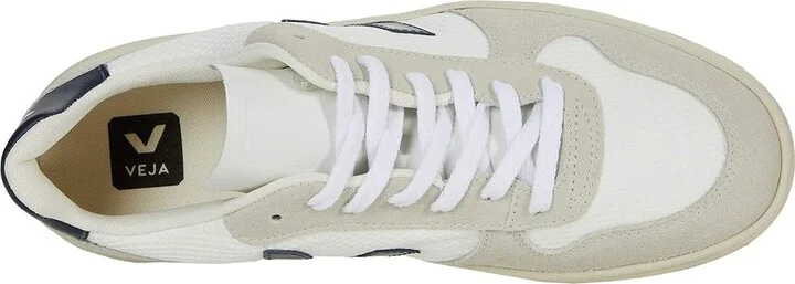 VEJA V-10 Men's Shoes B-Mesh White/Nautico : EU 39 (US Men's 6) M, Suede/Leather - Image 2