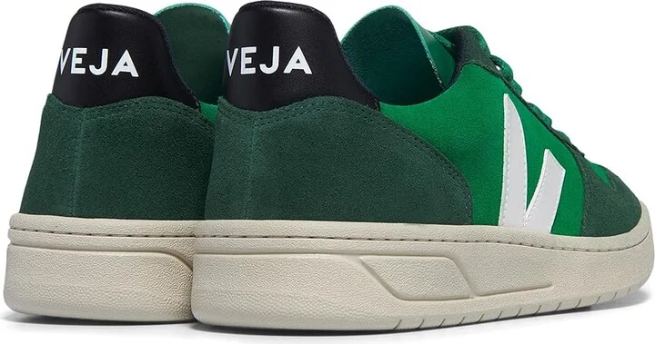 VEJA V-10 Men's Shoes Emeraude/Pierre/Black : EU 41 (US Men's 8) M, Suede/Leather - Image 2