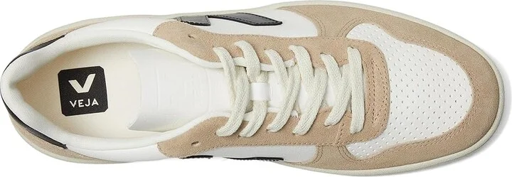 VEJA V-10 Men's Shoes Extra White/Black/Sahara : EU 40 (US Men's 7) M, Suede/Leather - Image 2