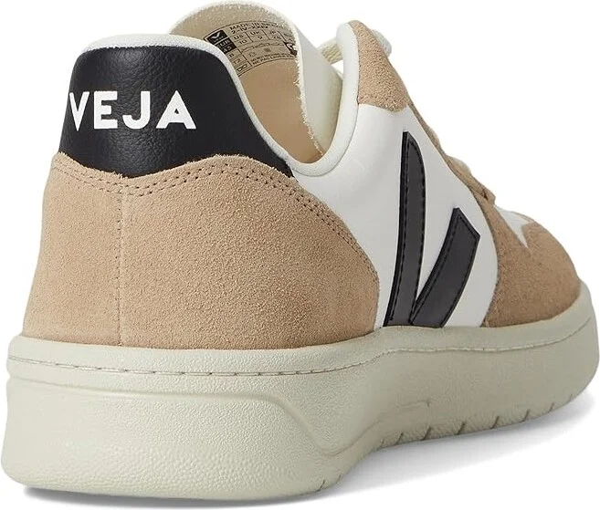 VEJA V-10 Men's Shoes Extra White/Black/Sahara : EU 40 (US Men's 7) M, Suede/Leather - Image 4