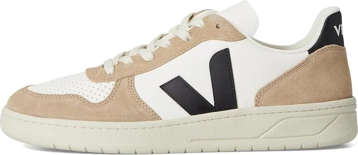 VEJA V-10 Men's Shoes Extra White/Black/Sahara : EU 40 (US Men's 7) M, Suede/Leather - Image 6