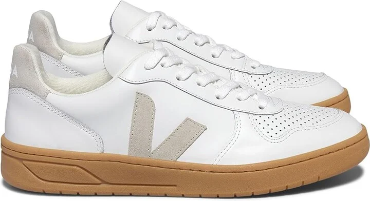 VEJA V-10 Men's Shoes Extra White/Natural : EU 39 (US Men's 6) M, Suede/Leather - Image 3