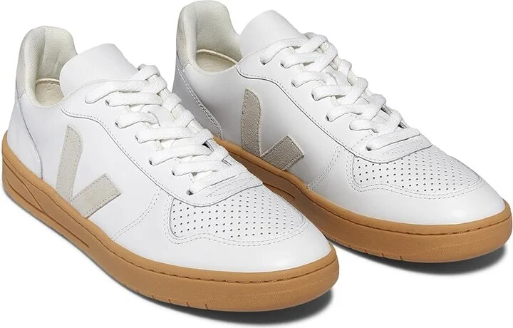 VEJA V-10 Men's Shoes Extra White/Natural : EU 39 (US Men's 6) M, Suede/Leather