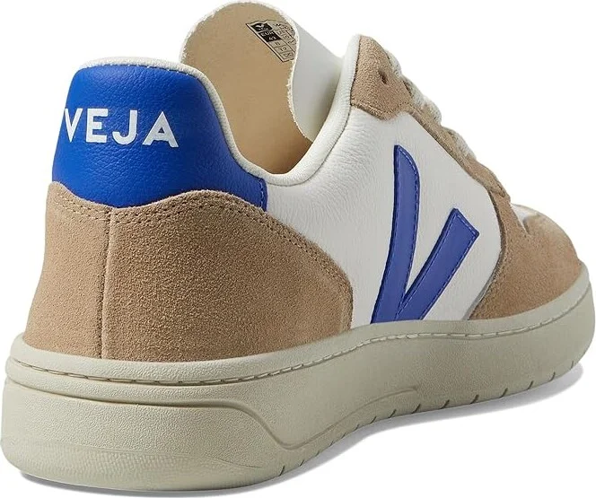 VEJA V-10 Men's Shoes Extra White/Paros/Sahara : EU 39 (US Men's 6) M, Suede/Leather - Image 4