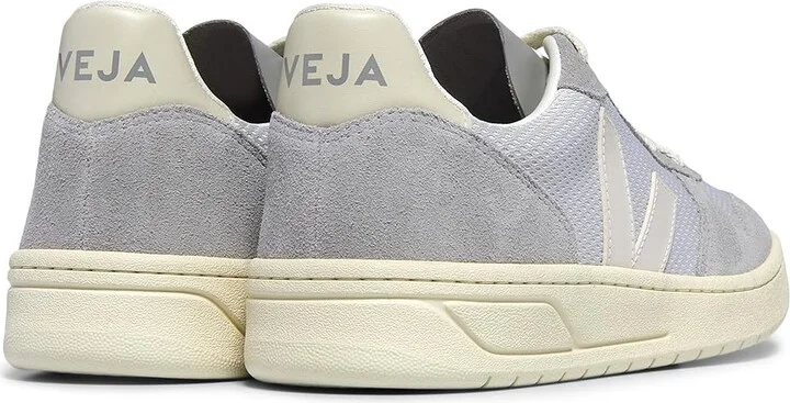 VEJA V-10 Men's Shoes Light Grey/Pierre : EU 39 (US Men's 6) M, Suede/Leather - Image 2