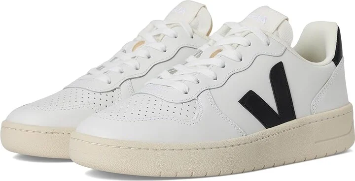 VEJA V-10 Prime Women's Shoes Extra White Black : EU 35 (US Women's 4) M