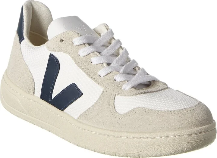 VEJA V-10 Suede-Trim Sneaker