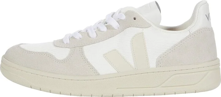 VEJA V-10 Women's Shoes B-Mesh White/Natural/Pierre : EU 35 (US Women's 4) M, Leather - Image 6