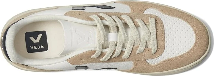 VEJA V-10 Women's Shoes Extra White/Black/Sahara : EU 41 (US Women's 10) M, Suede - Image 2