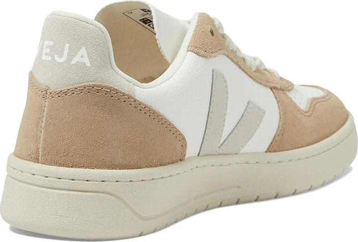 VEJA V-10 Women's Shoes Extra White/Natural/Sahara : EU 35 (US Women's 4) M, Leather - Image 4