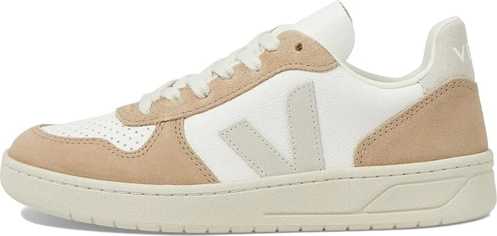 VEJA V-10 Women's Shoes Extra White/Natural/Sahara : EU 35 (US Women's 4) M, Leather - Image 6