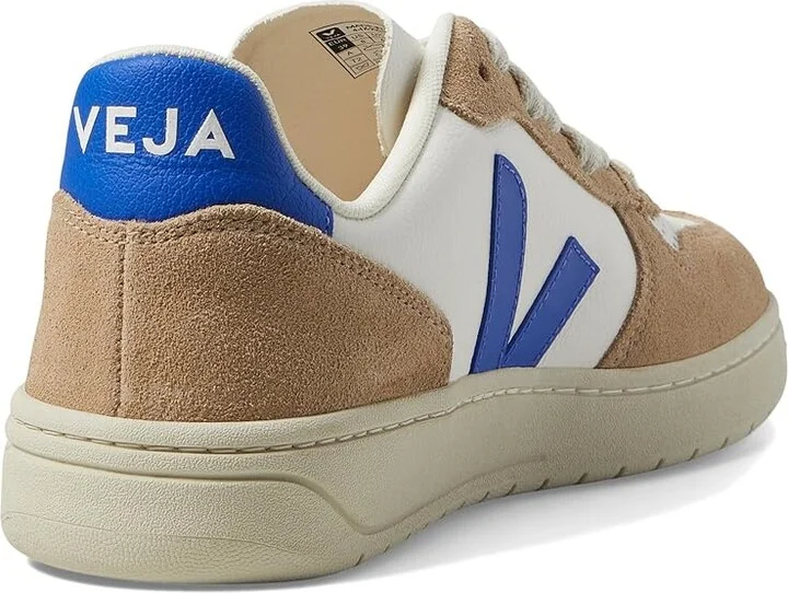 VEJA V-10 Women's Shoes Extra White/Paros/Sahara : EU 35 (US Women's 4) M, Suede - Image 4