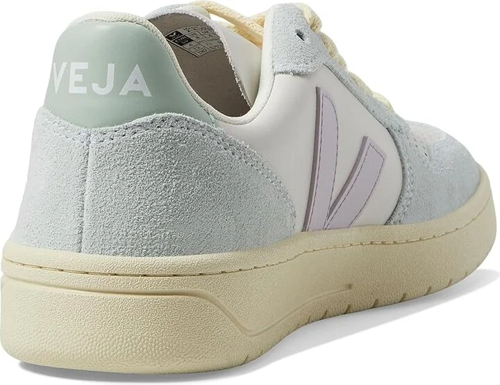 VEJA V-10 Women's Shoes Gravel/Parme/Menthol : EU 36 (US Women's 5) M, Suede - Image 4