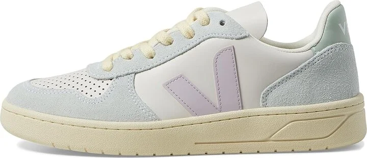 VEJA V-10 Women's Shoes Gravel/Parme/Menthol : EU 36 (US Women's 5) M, Suede - Image 6