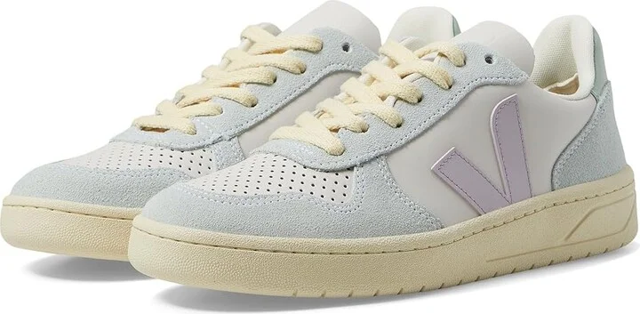 VEJA V-10 Women's Shoes Gravel/Parme/Menthol : EU 36 (US Women's 5) M, Suede