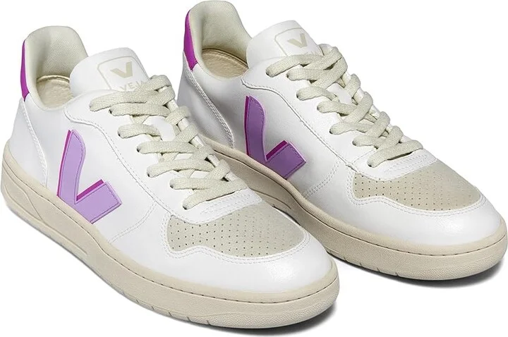 VEJA V-10 Women's Shoes White/Orchid/Ultraviolet : EU 35 (US Women's 4) M, Suede