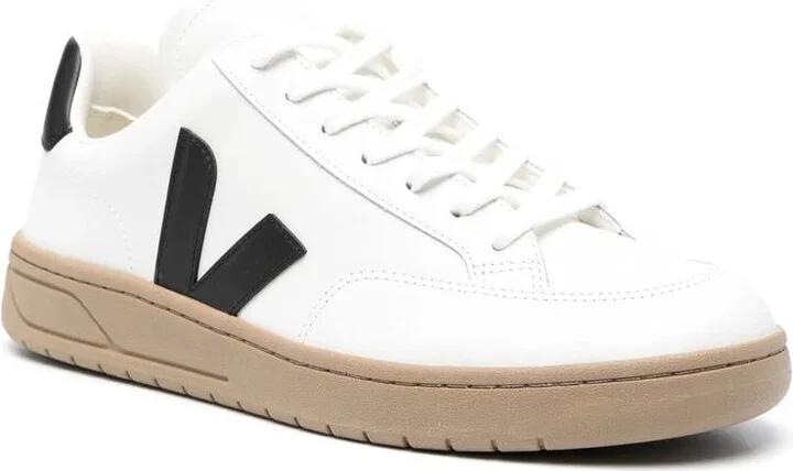 Veja V-12 Leather Sneakers - Image 2