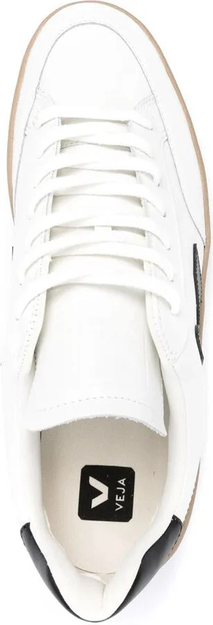 Veja V-12 Leather Sneakers - Image 4