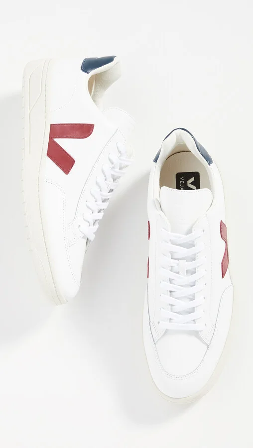 Veja V-12 Leather Sneakers - Image 3